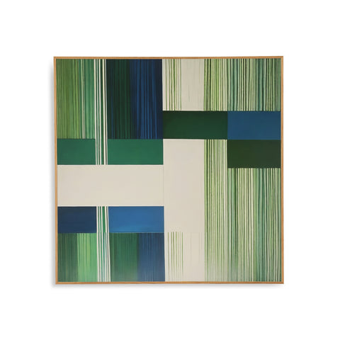 1399 (A+D) Green Stripe Abstract C