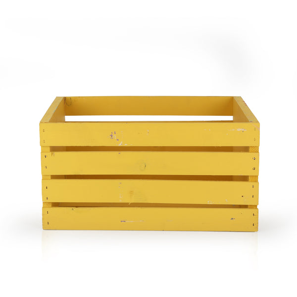 Yellow Wooden Crate - Gil &amp; Roy Props