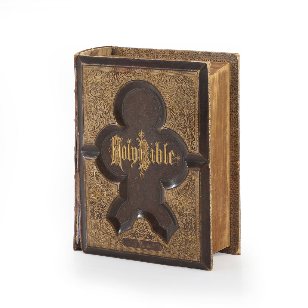 Large Gold & Brown Holy Bible
