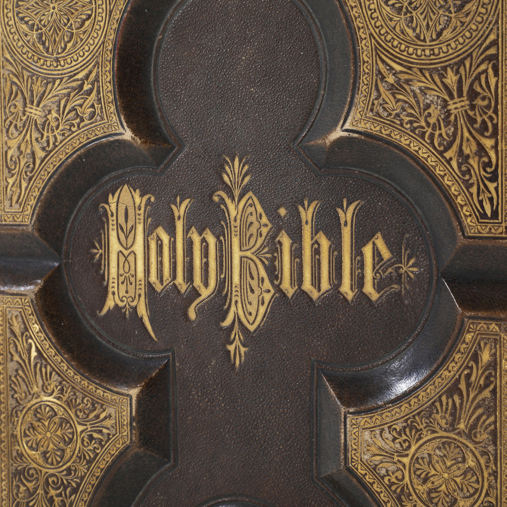 Large Gold & Brown Holy Bible