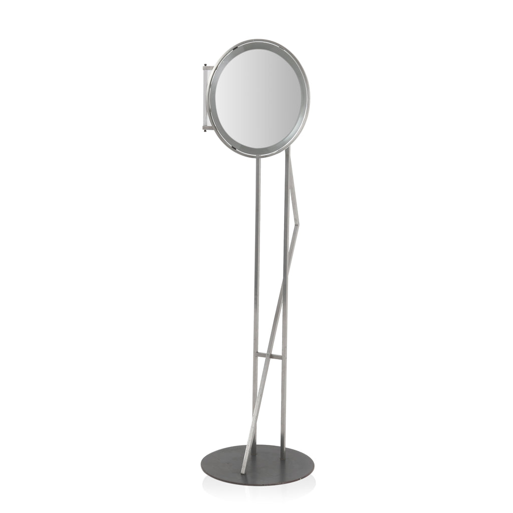 Standing Circular Mirror with Metal Frame