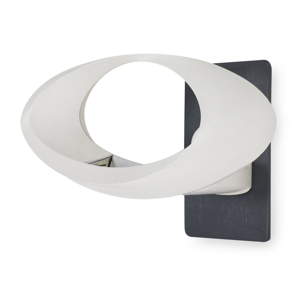 White Oval Wall Sconce