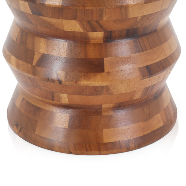 Zig Zag Drum Wood Pedestal / Side Table Gil & Roy Props