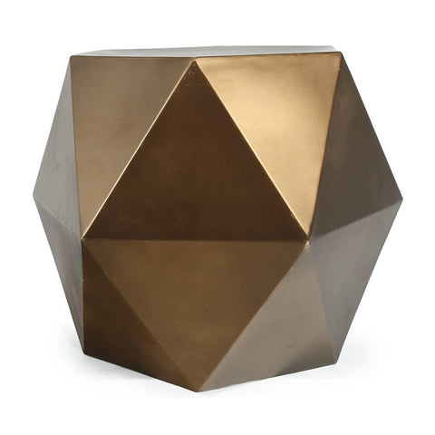 Bronze Geometric Side Table