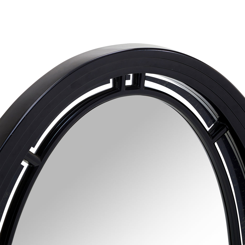 Black Futuristic Huge Curved Mirror