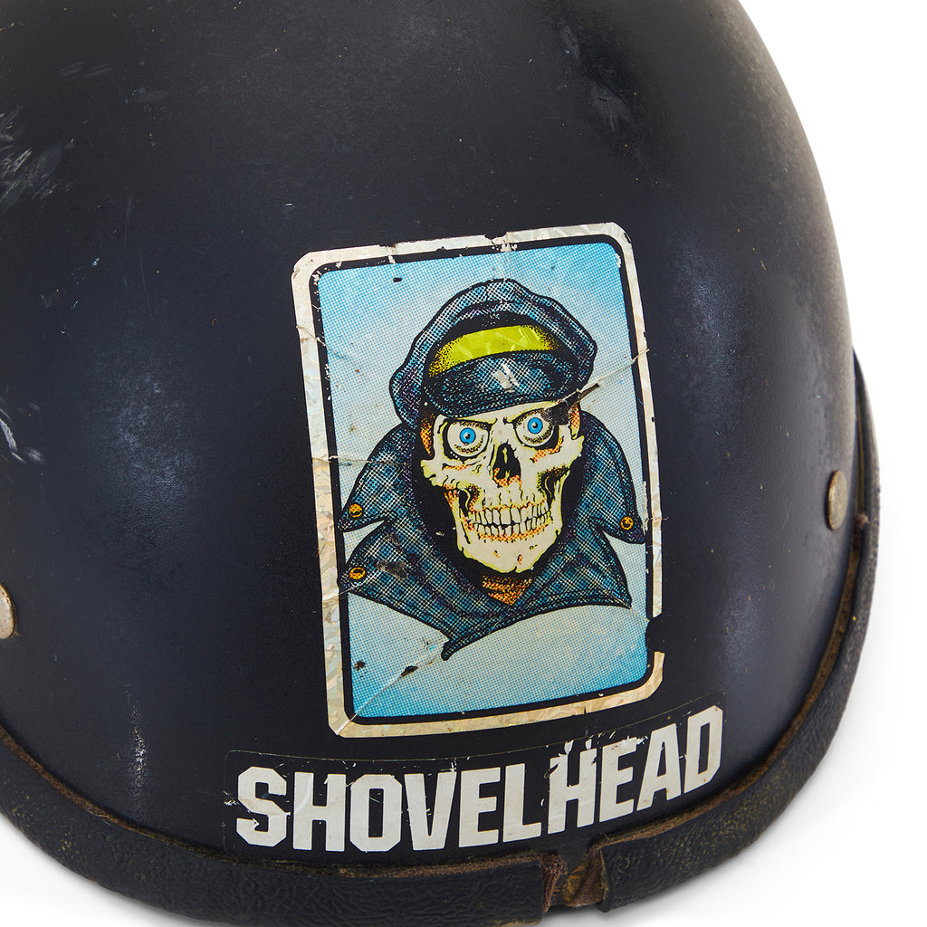 Black Shovelhead Motorcycle Helmet
