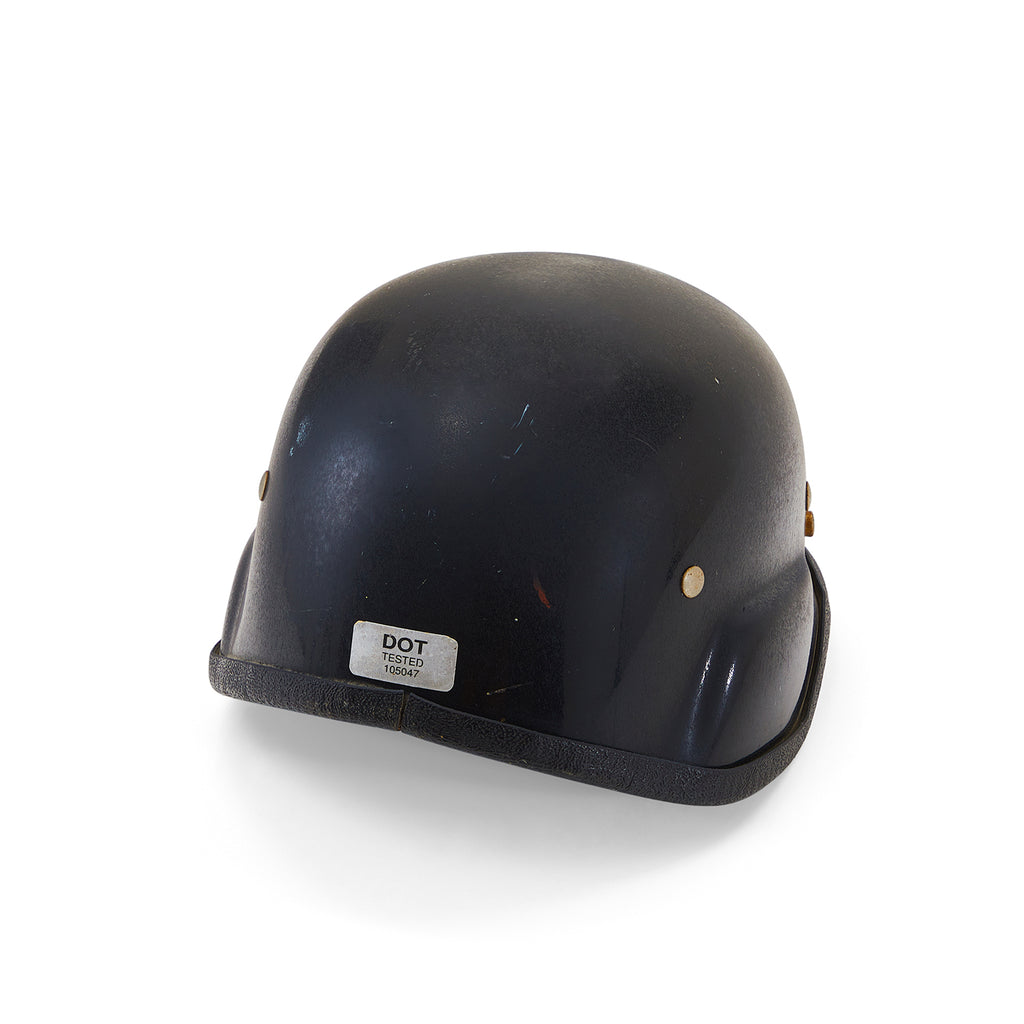 Black Vintage Motorcycle Helmet