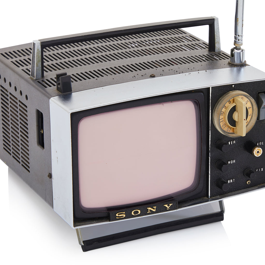 Vintage Grey Portable Sony TV