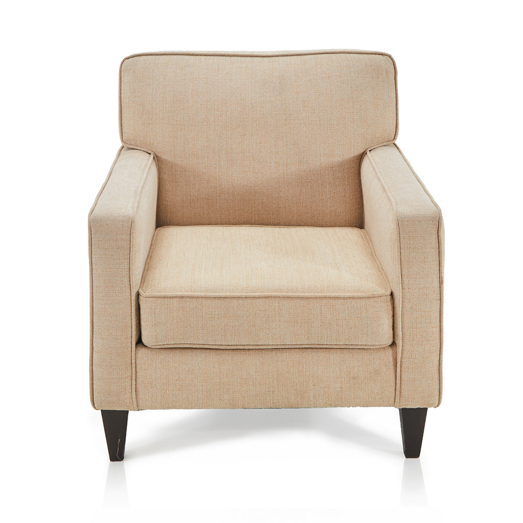 Beige Square Arm Chair