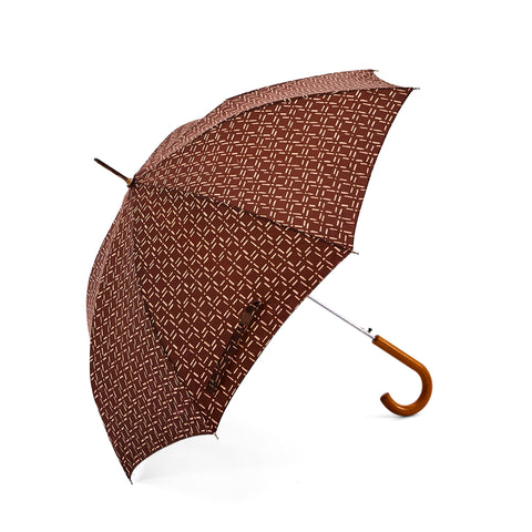 Brown & White Pattern Vintage Umbrella