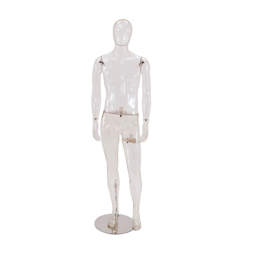 Clear Male Standing Mannequin