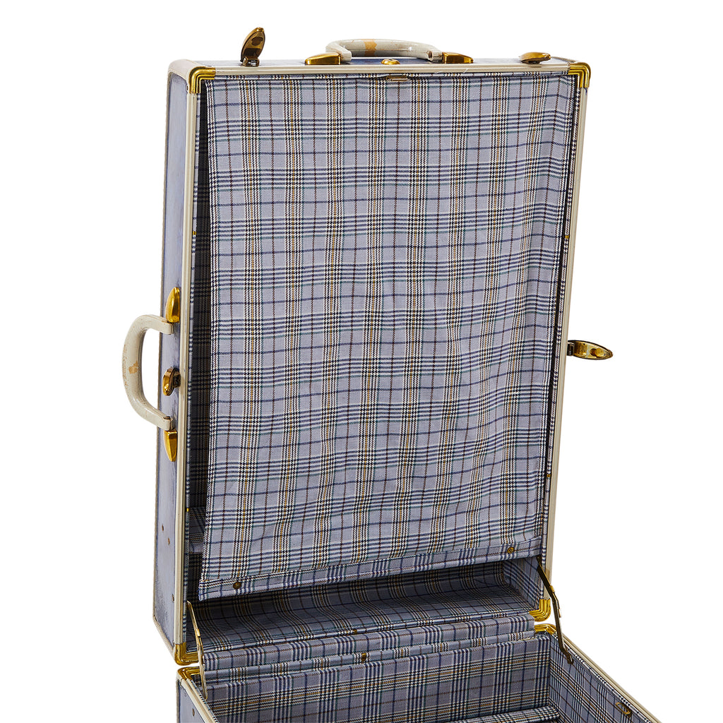 Blue & White Samsonite Extra Large Suitcase