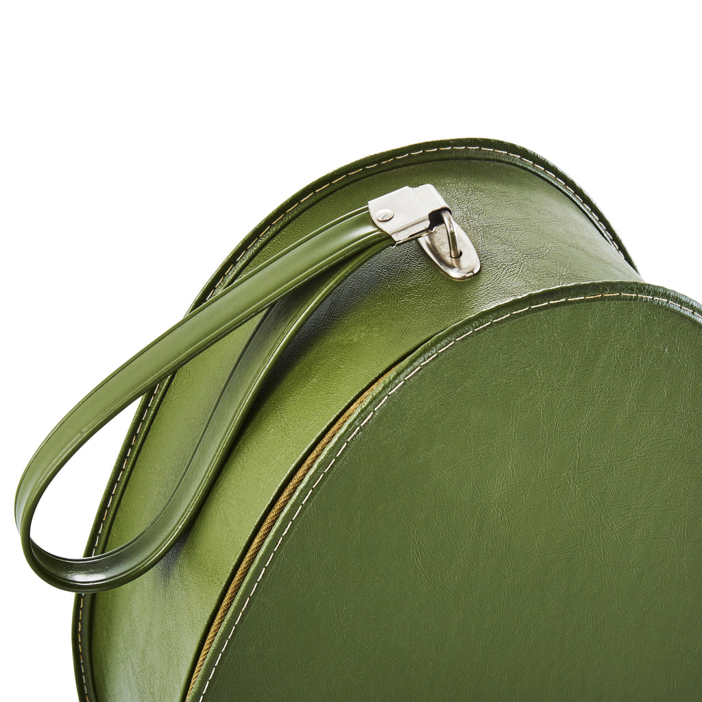 Avocado Green Hat Box Luggage