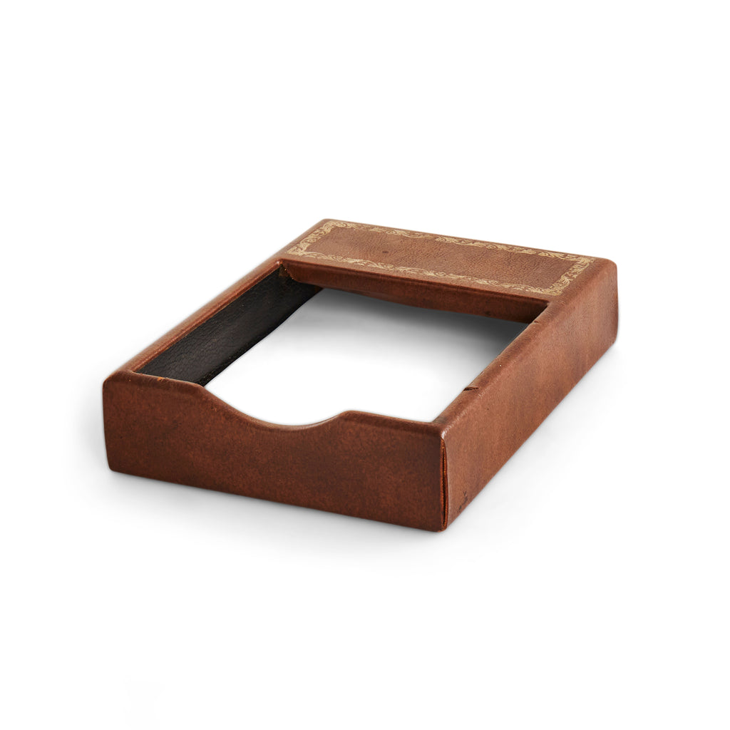 Brown Leather Notepad Holder