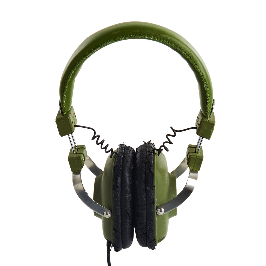 Green Vintage Over-Ear Headphones