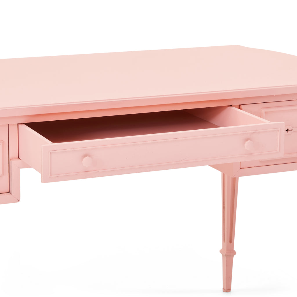 Pink Wood Victorian Style Desk