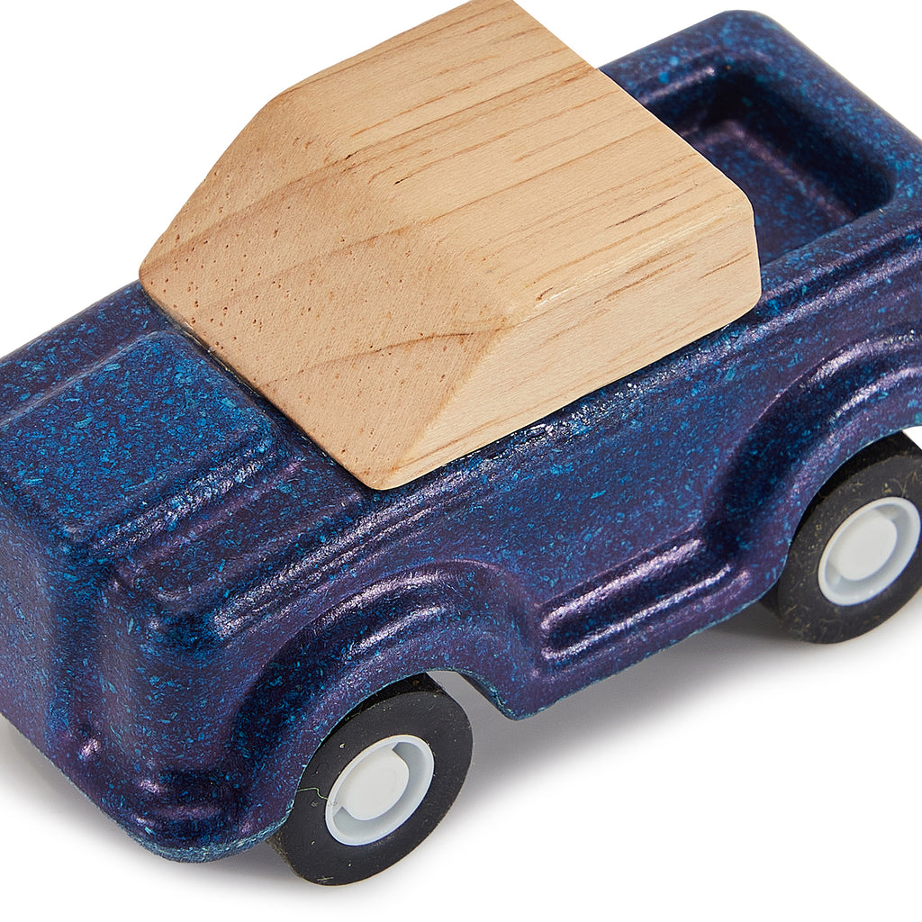 Blue Wood Toy Car Truck (A+D)