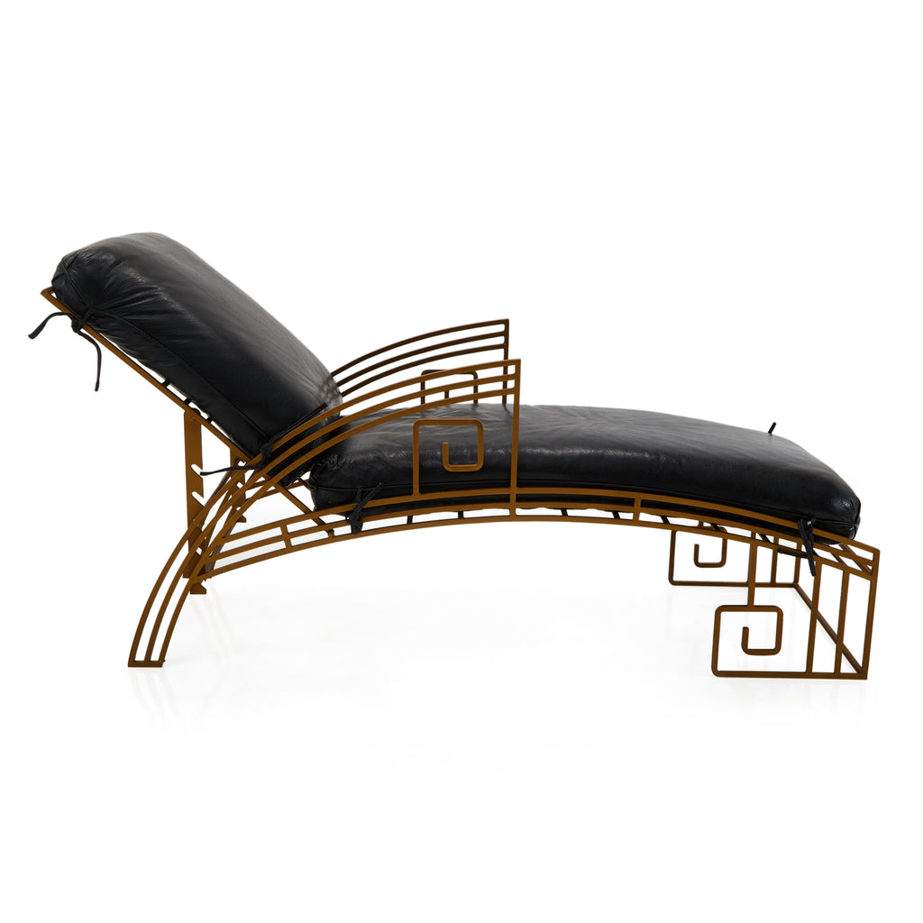 Black & Gold Deco Jazz Chaise Lounge