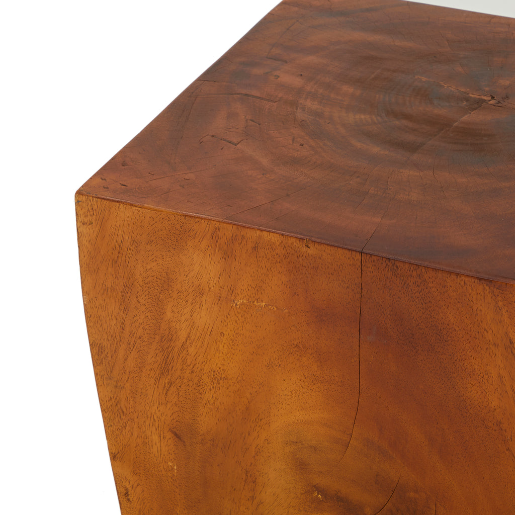 Wood Solid Heavy Block Side Table