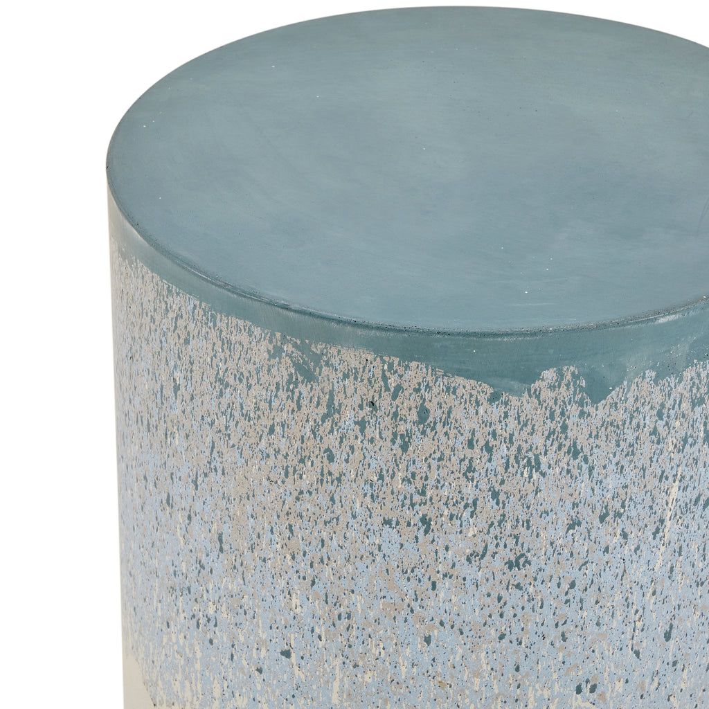 Blue Speckled Circular Stone Pedestal