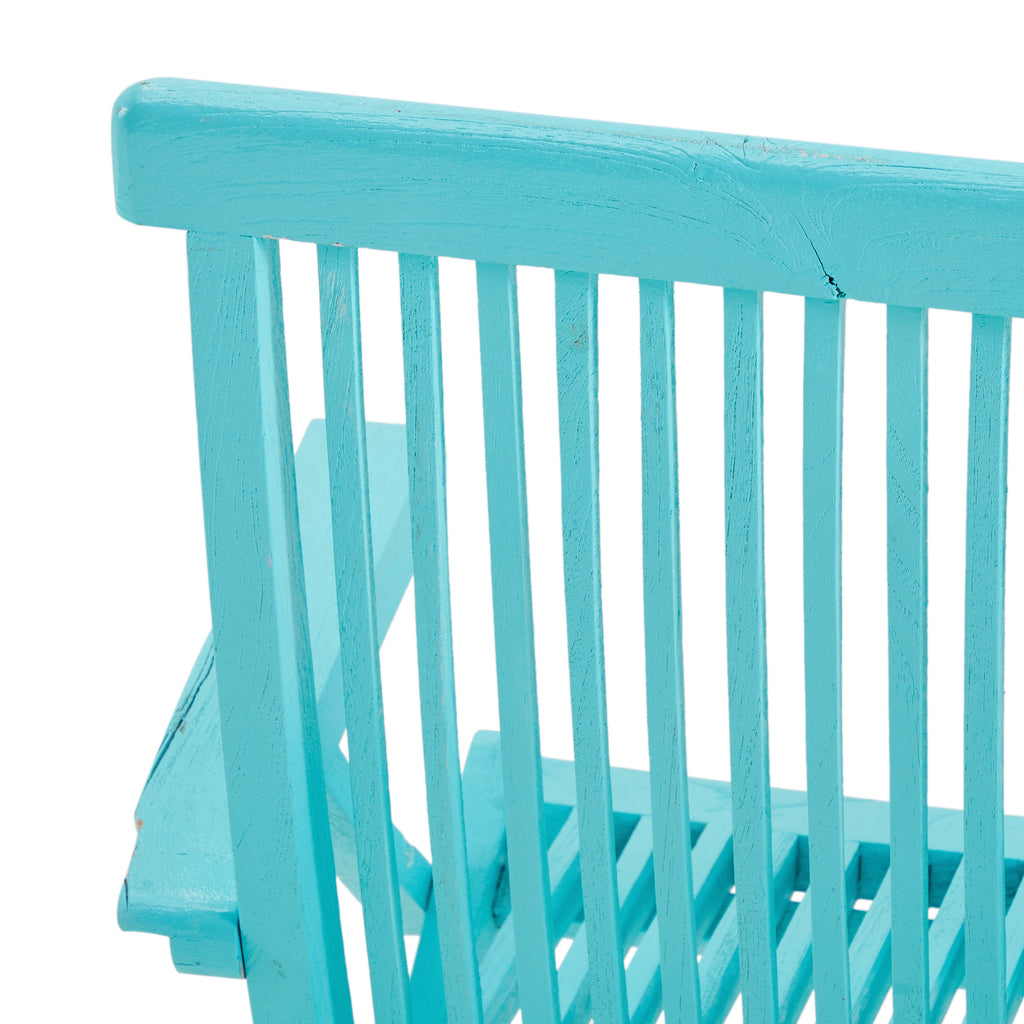 Blue Wood Folding Chair