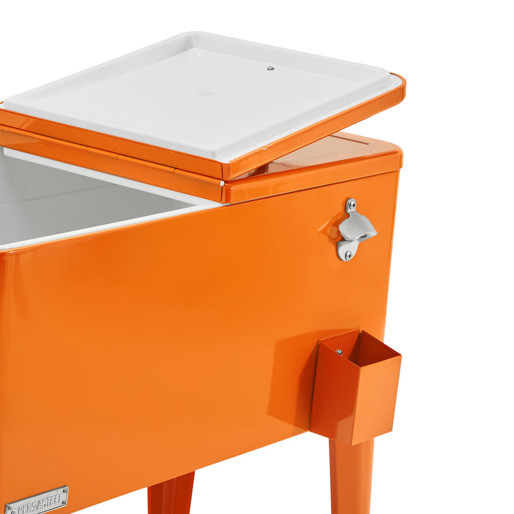 Metal Standing Cooler - Orange