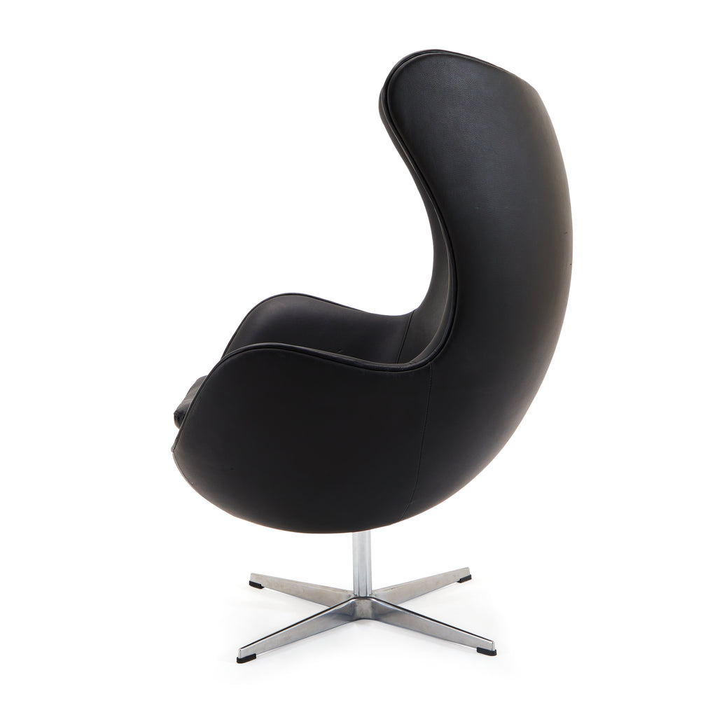 Black Leather Egg Chair