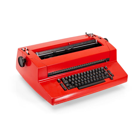 Red Large Office Typewriter