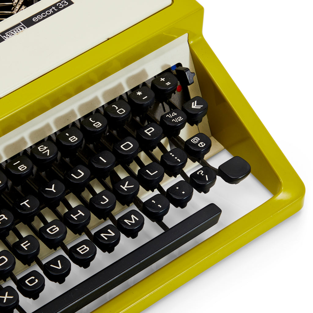 Lime Green Montgomery Ward Portable Typewriter