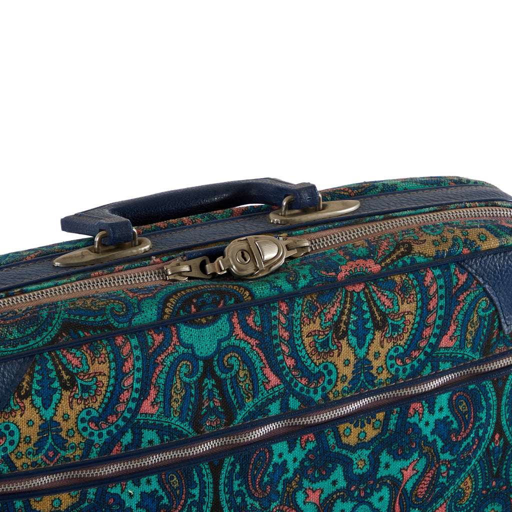 Blue & Turquoise Paisley Suitcase
