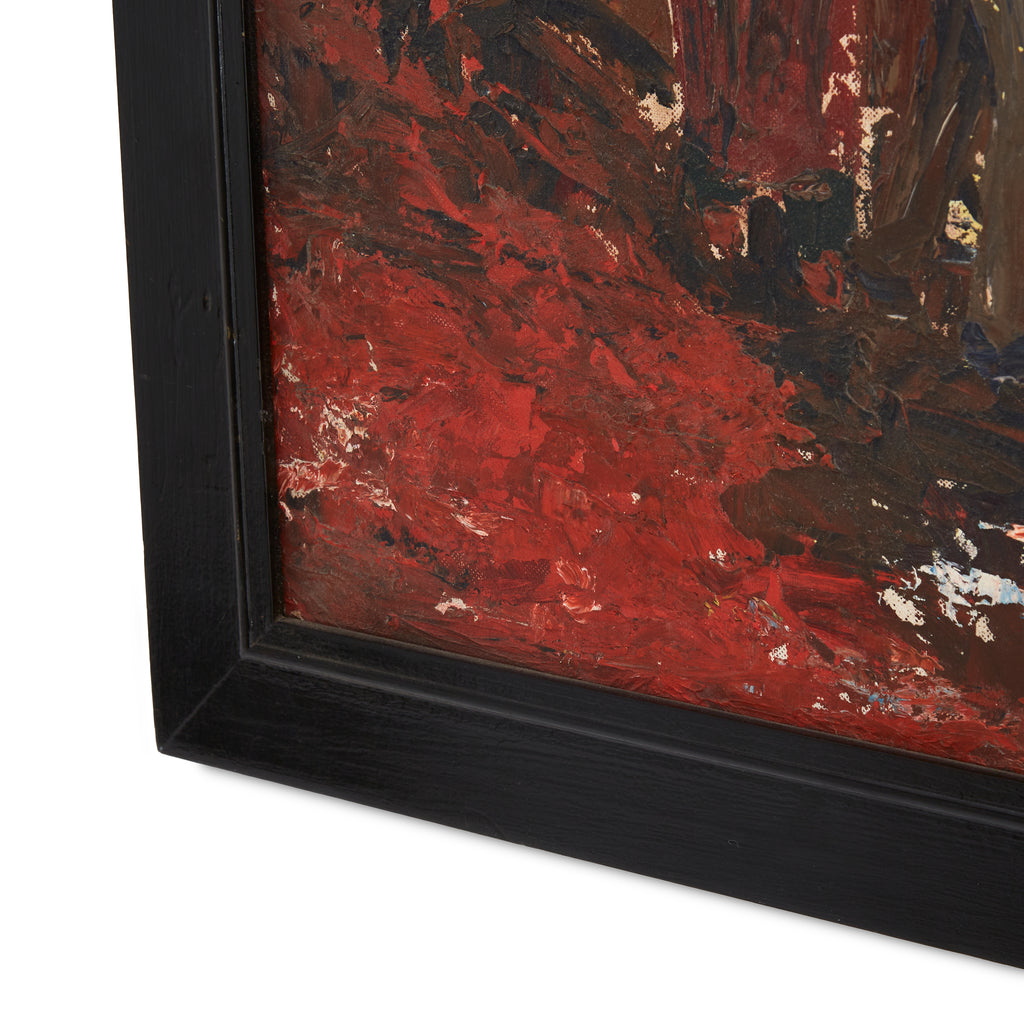 Abstract Painting w/ Black Frame