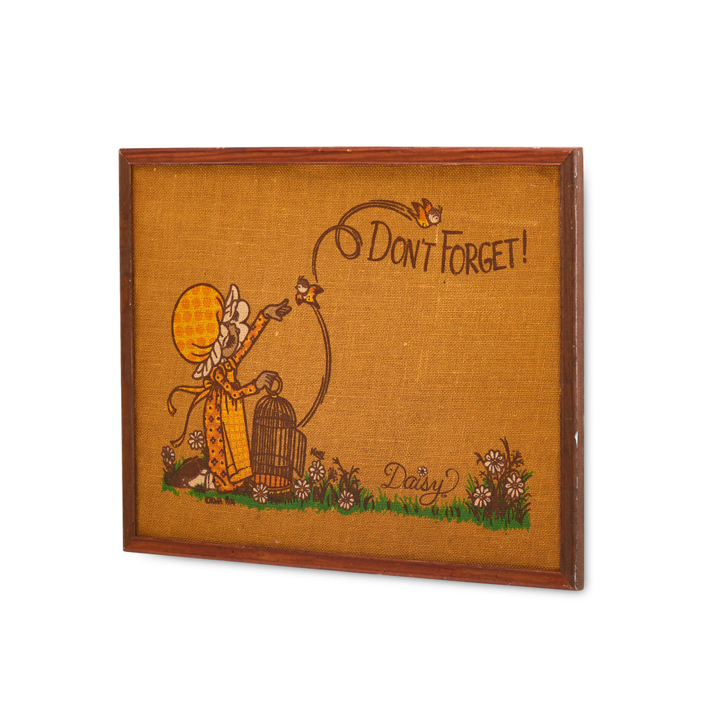 Don't Forget Burlap Pin Board