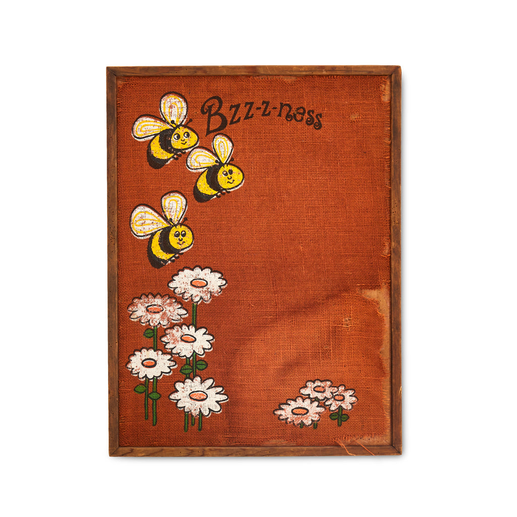 Vintage Pin Board with Bee Graphics