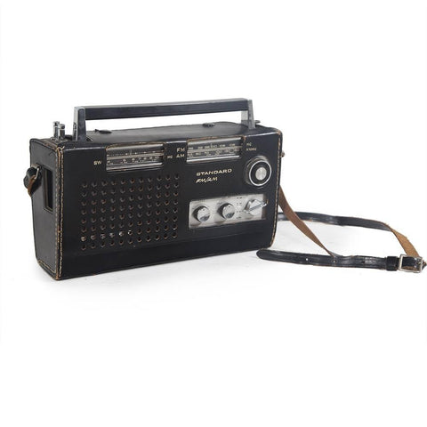Black Standard Portable Radio