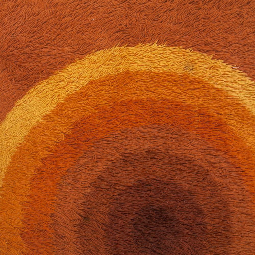 Brown Orange Circles Rug