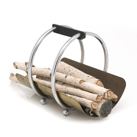 Silver Revere Firewood Holder with Logs