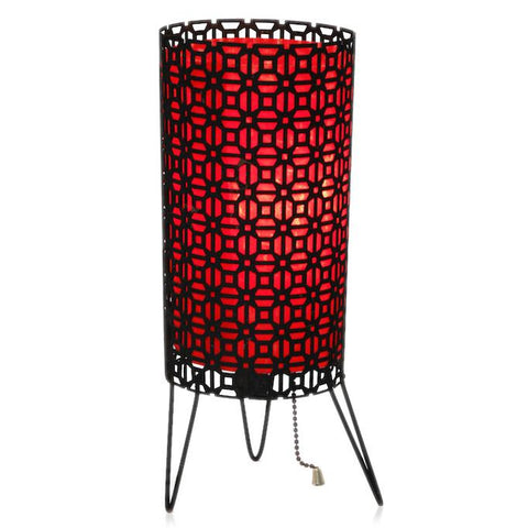 Black & Red Table Lamp
