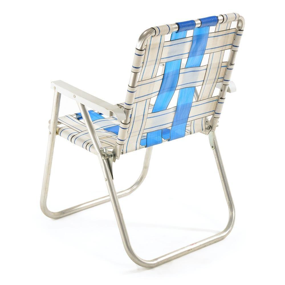 Blue & White Folding Lawn Chair