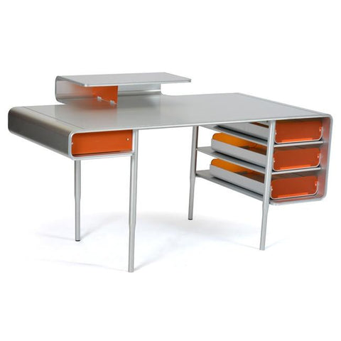 Metal & Orange Desk