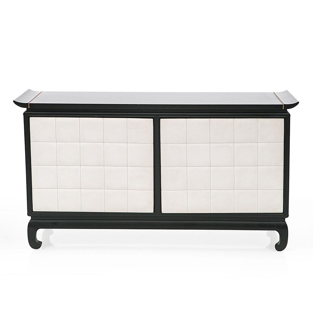 Black and White Asian Inspired Credenza