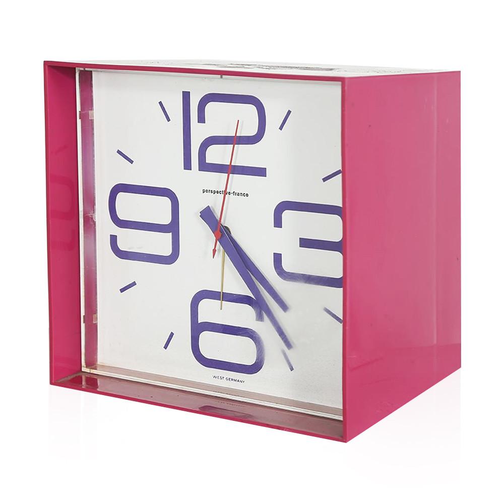 Purple Square Clock