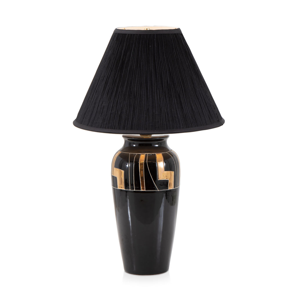 Black Art Deco Table Lamp