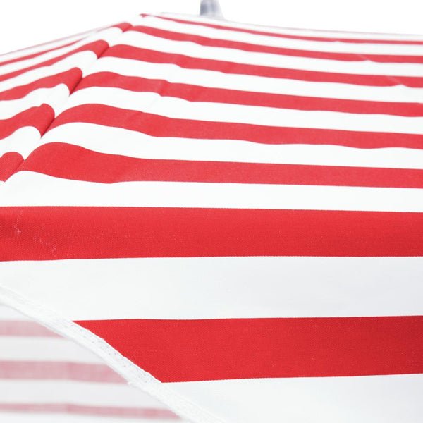 6ft red white striped patio umbrella Red and White Striped Patio Umbrella with Base
