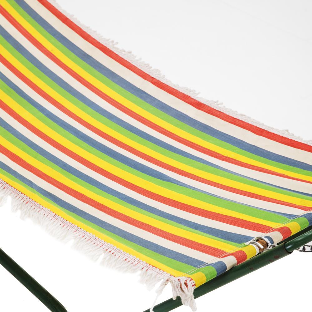 Vintage Rainbow Stripe Fabric Hammock