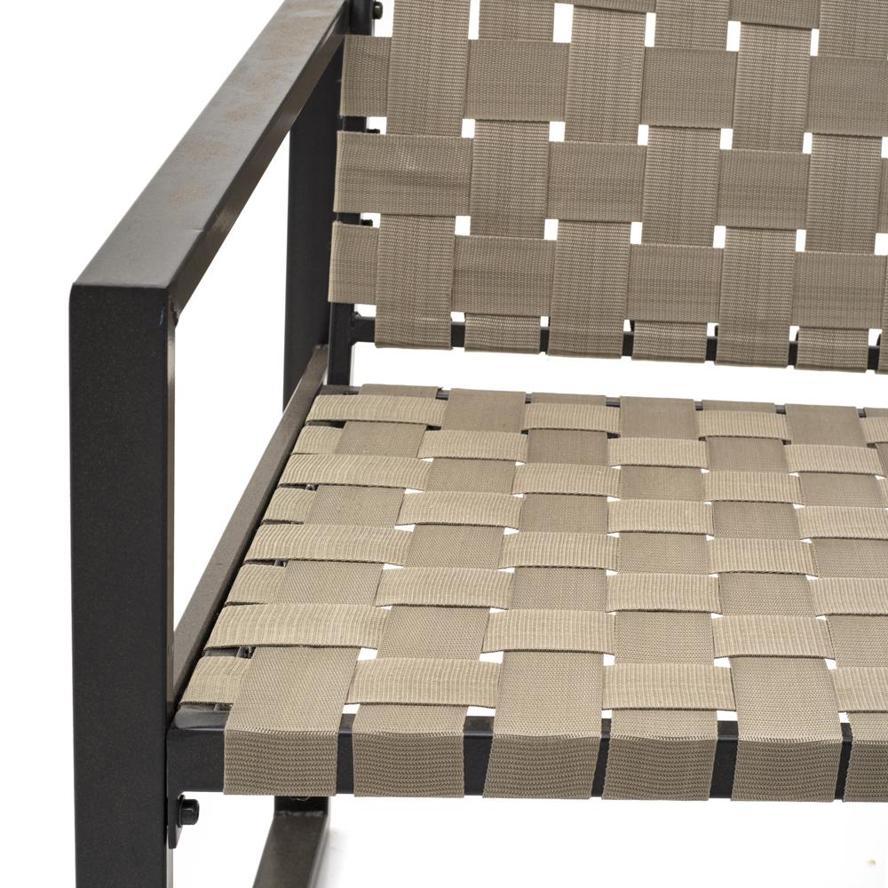 Beige and Black Modern Outdoor Seating Set