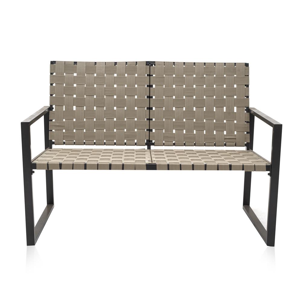 Beige and Black Modern Outdoor Seating Set