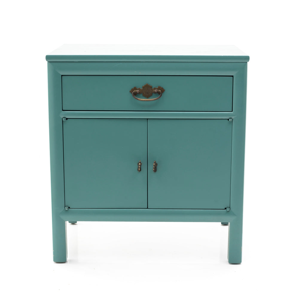 Blue Bedside Table with Drawers