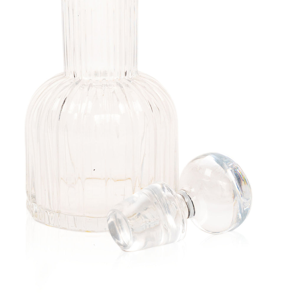 Glass Vintage Rounded Ribbed Decanter