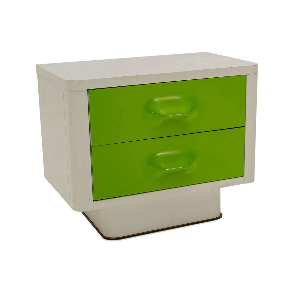 Green & White Mod Side Table