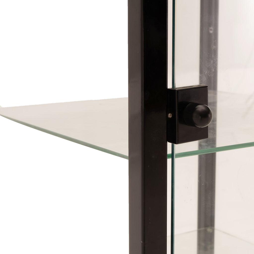 Black Frame Glass Display Shelf